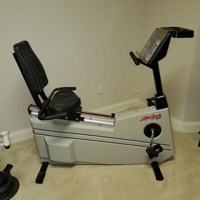 stationery bike, rowing machine separate