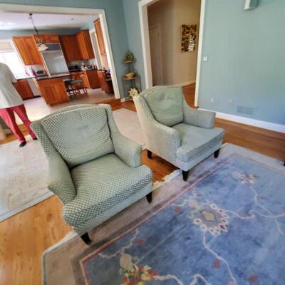 Hickory chair arm chairs nail head trim