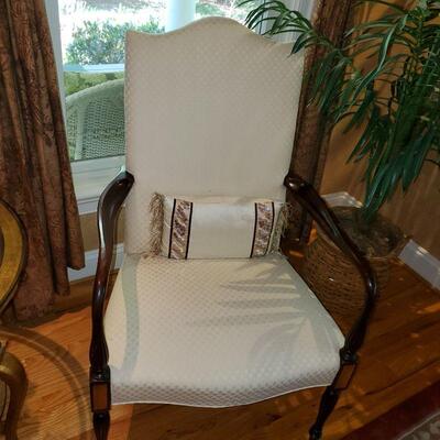 Hepplewhite high back arm chair
