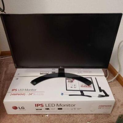 #1632 â€¢ 24" IPS LED LG Monitor in Original Box Does NOT Include Manuals or Power Supply.
