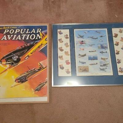 #1602 â€¢ 2 Vintage Airplane Posters