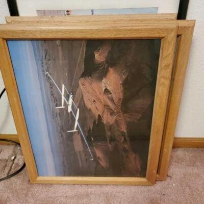 #1640 â€¢ 6 Airplane Framed Photographs and Etching Signed