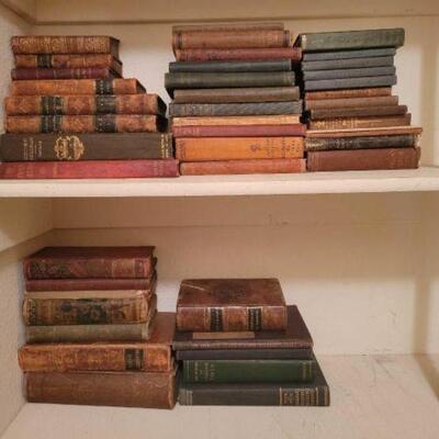 #1604 â€¢ Antique Books: Includes The Trail to Paradise by Jackson Gregory, Historic Sullivan by Taylor, Evangeline by Ongfellow and More. 