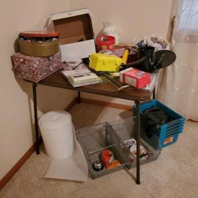 #1504 â€¢ Foldable Table, Totes, Sewing Accessories and More.