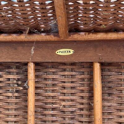 PALACEK WICKER TABLE | Side table with lower shelf; h. 23 x 27 x 21 in.
