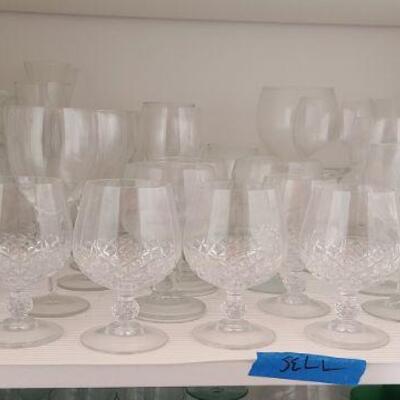 Crystal stemware.