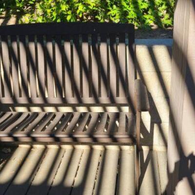 Patio bench.