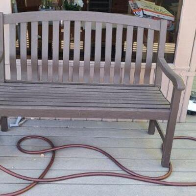 Patio bench.