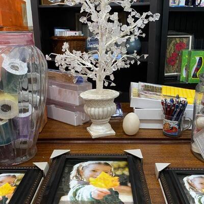 Tulle (boxes and boxes of tulle ribbon) Frames, etc