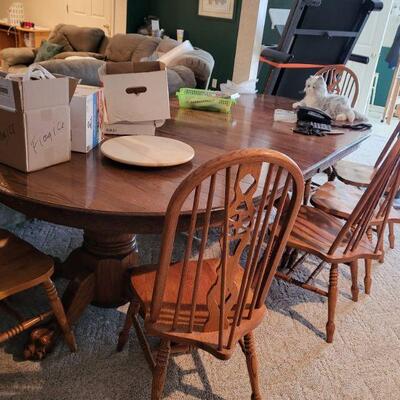 Oak table and chairs