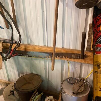 Antique cross cut saw