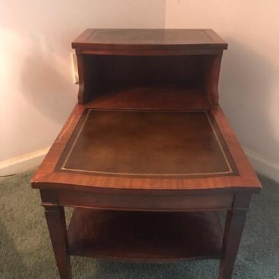 leather top end table $145
18 X 27 1/2 X 23 1/2"