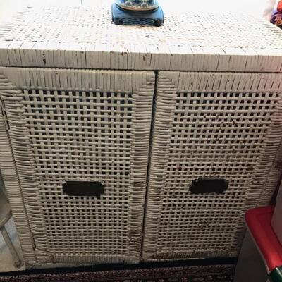 wicker cabinet $90