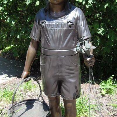 Bronze Sculpture of Young Girl