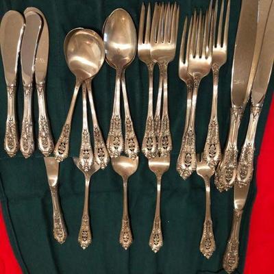Filigree sterling flatware