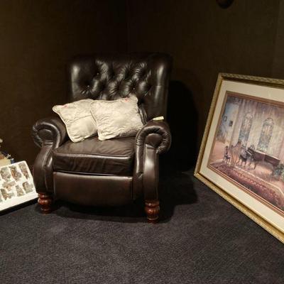 Leather recliner, art