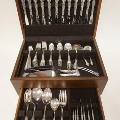 1050	GORHAM STERLING MELROSE FLATWARE SET, 14-5 1/2 IN FORKS, 12-7 1/4 IN FORKS, 12-7 IN FORKS, 26-6 IN SPOONS, 12-6 1/2 IN SPOONS, 3...