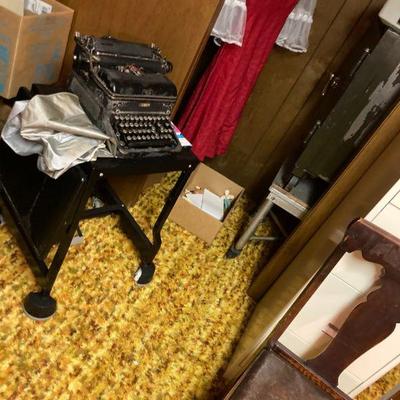 royal typewriter and stand