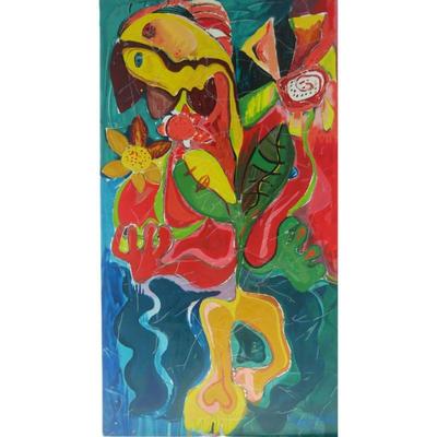"Sunflower Fields" Alexandra Nechita giclee on mounted canvas