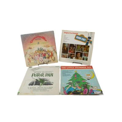 4 children's 33 rpm vinyl records