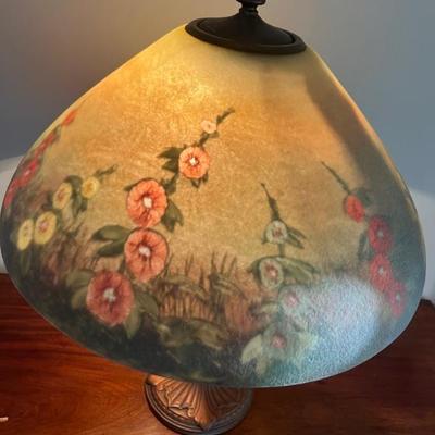 Large Pairpoint reverse painted shade