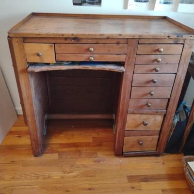 Artistâ€™s desk/Barlesby Desk 41â€W by 21â€D by 37â€ H.