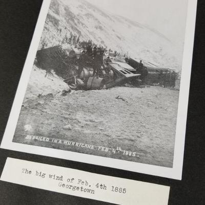 Photo of train wreck in 1800s Georgetown