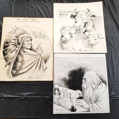 Original art for newspaper  by J. Campbell Cory