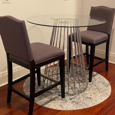 Glass top table, excellent condition, $275.00