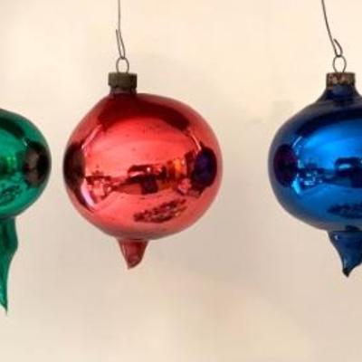 Vtg. hand blown ornaments