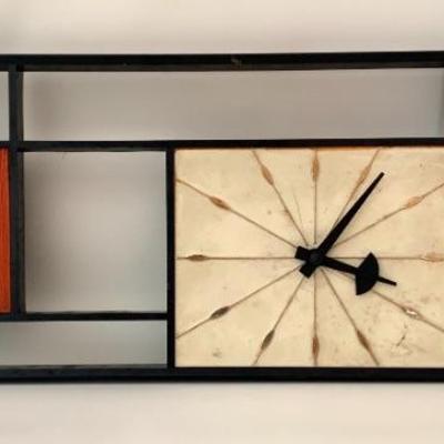 Mid- century Sunbeam plastic wall clock