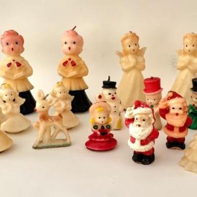 Vtg. holiday candles