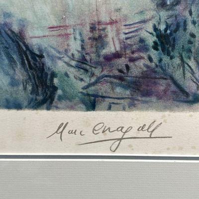 MARC CHAGALL LITHOGRAPH  |  Signed in the plate lower right (not pencil), pencil numbered lower left, ed. 206/500, showing figures...