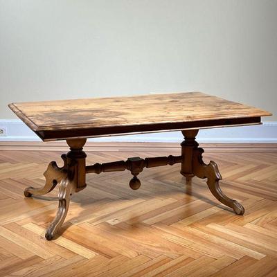 ANTIQUE LOW TABLE  |
Distressed wood coffee table - l. 44 x w. 26.5 x h. 19.5 in.

