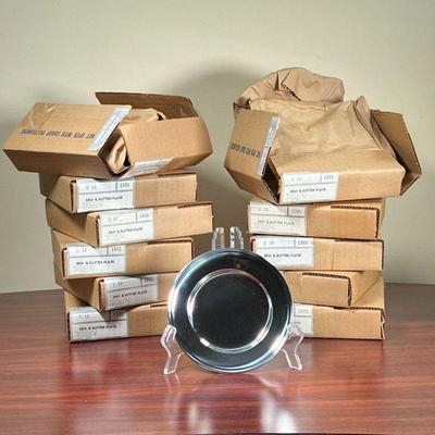 (11pc) GORHAM BREAD & BUTTER PLATES  |
Gorham sterling silver plates, new in original boxes - dia. 6 in.
