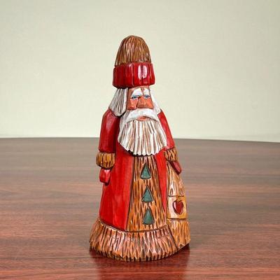 PAUL BOLINGER PAINTED SANTA  |
1995 hand painted exclusively for Gumps, carved and painted wood figure of Kris Kringle, signed on the...