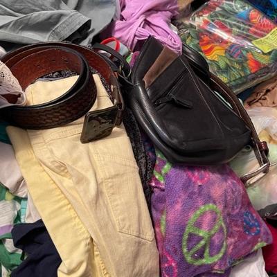 Clothes, purses, belts, etc