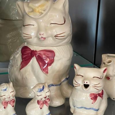 Kitten Cookie Jar w/ S&P