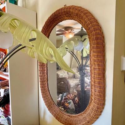 Beautiful wicker mirror