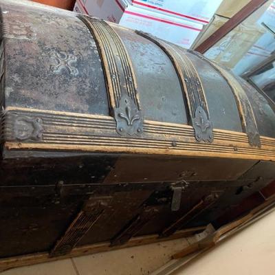 Antique steamer trunk
