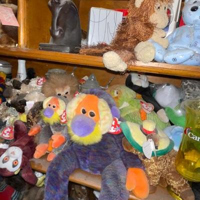 TY Beanie Baby Monkeys etc