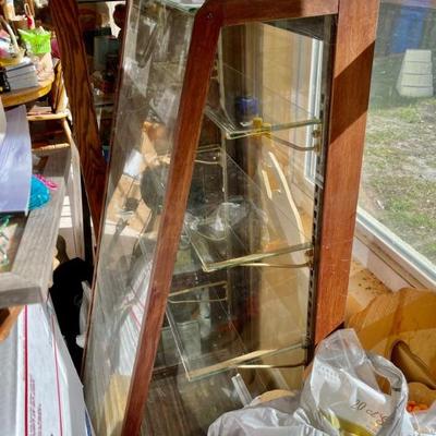 Unique shape angled display cabinet