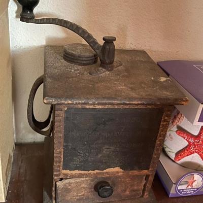 Antique coffee grinder