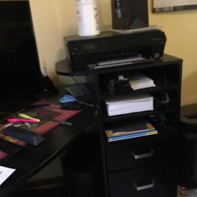 black office desk