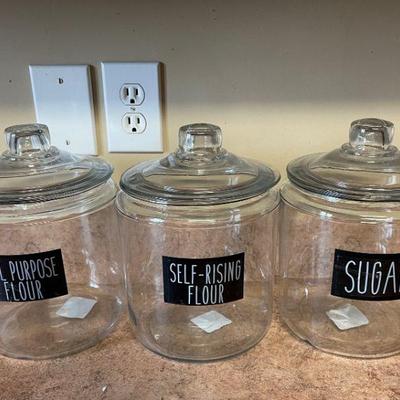 3 pcs. clear canister set