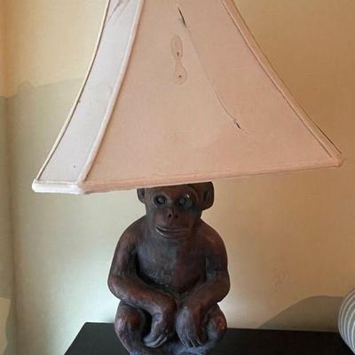 monkey lamp w/shade