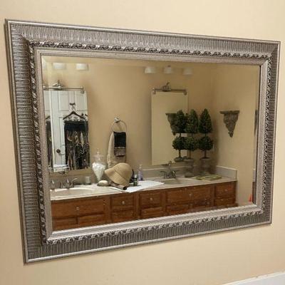 silver framed mirror