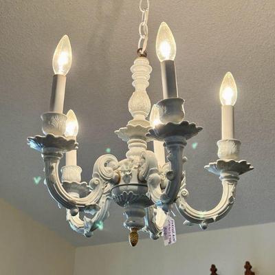 White porcelain small chandelier