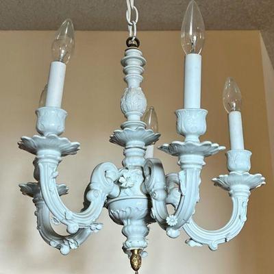 White porcelain small chandelier