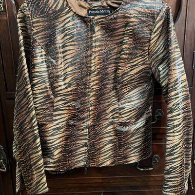 Leather embossed "snakeskin" jacket